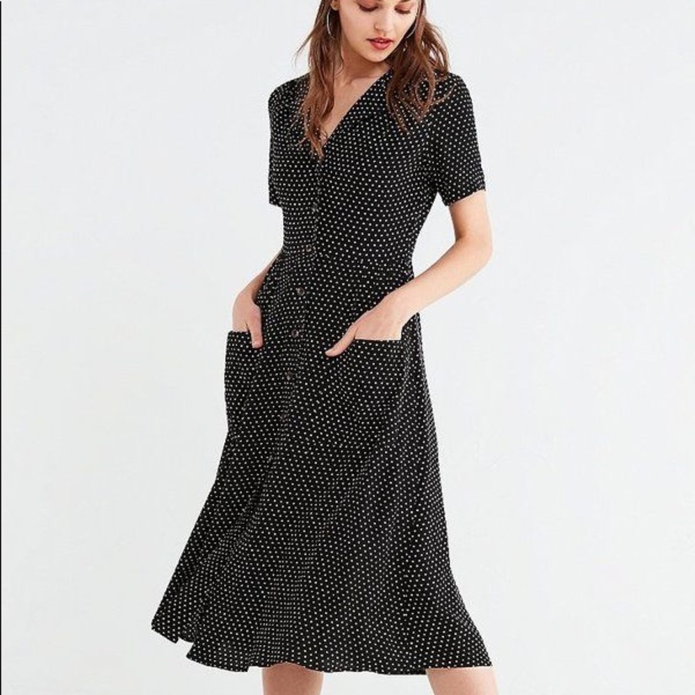 Button Up Urban Outfitters Midi Dress